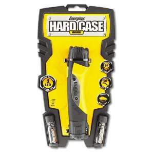 Energizer  Hardcase LED Flashlight, Two AA Alkaline Batteries, Black 
