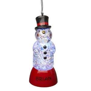  Personalized Color Changing Lighted Snowman Ornament Brian 