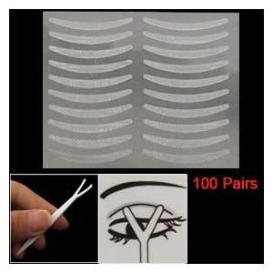  100 Pair Clear Adhesive Double Eyelid Maker Sticker Pad w 