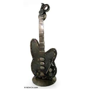  Iron statuette, Rustic Rock Guitar