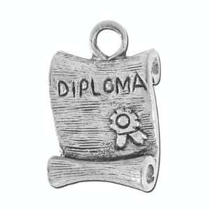  11x18x4mm Diploma Pewter Charm Arts, Crafts & Sewing