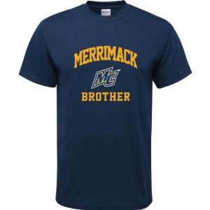  Merrimack Warriors Navy Youth Brother Arch T Shirt Sports 