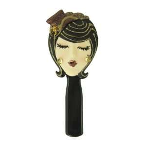  Stylish Hairbrush Brunette with Hat Brown 8.75L Beauty