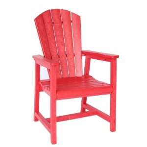  Red Polywood Adirondack Dining Chair Patio, Lawn & Garden