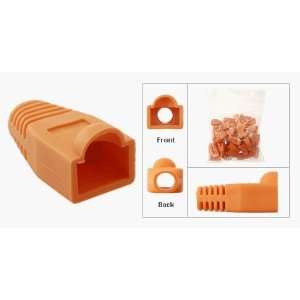  CAT 5e Orange RJ45 Snagless Boots with Strain Relief, Bag 