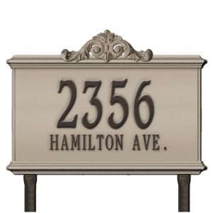   Neo Classical Stone Lawn Mount Address Plaques Patio, Lawn & Garden