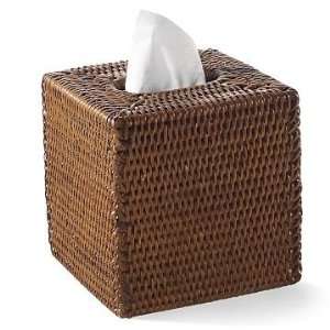  Williams Sonoma Home Hapao Tissue Box Cover, Tea Stained 