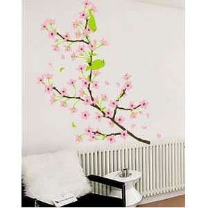   Tree with Pink Flowers Sticker Decal for Baby Nursery Kids Room Baby