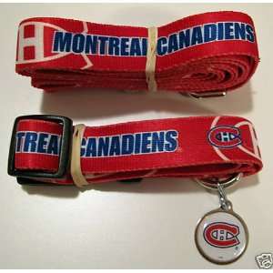  Montreal Canadiens Dog Pet Set Leash Collar ID Tag XS 
