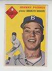 JOHNNY PODRES #166 Brooklyn Dodgers Pitcher 1954 Topps 