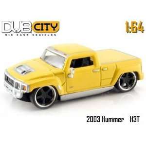   Dub City Kustoms Yellow Hummer H3T 164 Scale Die Cast Truck Toys