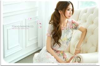 Korean New Style Women Flower Print Casual Fashion Dress  