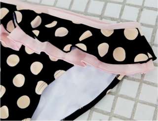 Sexy Women Ruffled Flouncing Dots Petite Swimwear Bathing Swimsuit 