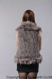 151 new real fox rabbit fur 4color vest/coat/jacket  