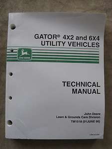 John Deere Gator 4x2 6x4 utility vehicle technical manual  