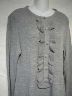 Lennie for Nina Leonard gray sweater dress  