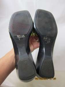 Womens MARIPE Lime Green Nylon Strap Sandals Slides Shoes Size 10 1.75 