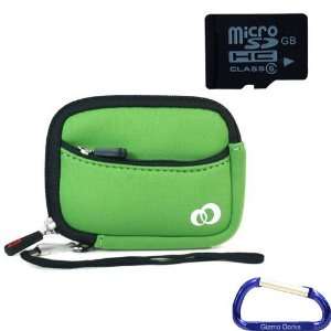 Gizmo Dorks Soft Neoprene Zipper Case (Green) and 16 GB microSD Memory 