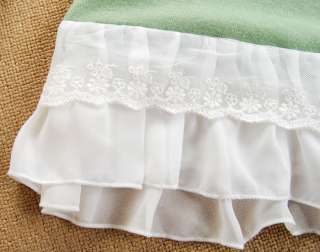   Sweet Long Sleeve Hand beading Lace Mint Green Mini Dress 1877#  