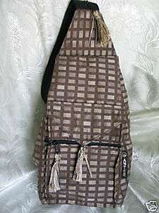 Ethnic Woven Hippie Shoulder Tote Backpack Purse BrnCkd  
