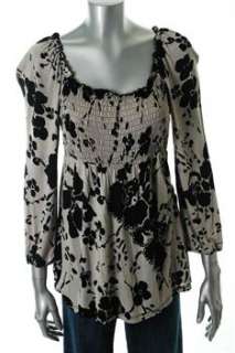 INC Knit Top Black Embellished Sale Misses Shirt L  