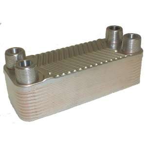  20 plate Copper Brazed flate plate heat exchanger FPHE 7.5 