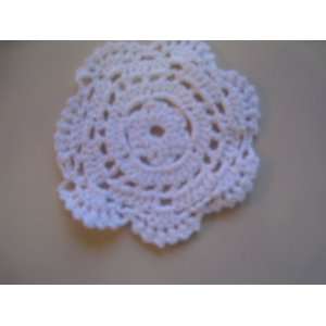  All State Hand Crafted Crocheted Doilies, 4 Round, Beige 