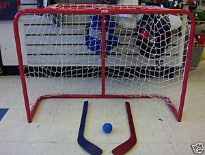 New Mini sticks metal steel knee hockey goal net set  
