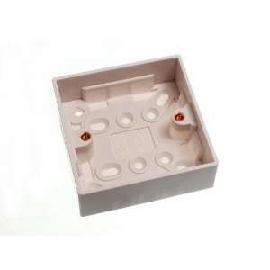 MOULDED PATTRESS SURFACE MOUNT BACK BOX SINGLE 1 GANG 25MM 