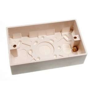  MOULDED PATTRESS SURFACE MOUNT BACK BOX DOUBLE 2 GANG 35MM 