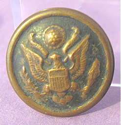 Vintage US ARMY Great Seal Eagle Shield Military Uniform BUTTON 