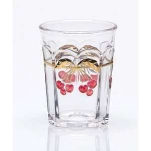 Mosser Glass Cherry Tumbler   Crystal Decorated  Kitchen 