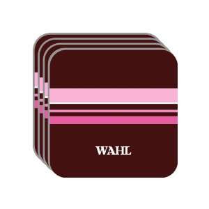 Personal Name Gift   WAHL Set of 4 Mini Mousepad Coasters (pink 