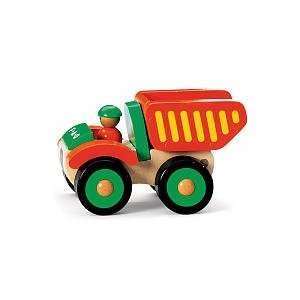   FAO Schwarz 5 inch Wooden Mini Chunky Truck   Dump Truck Toys & Games