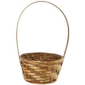 Wald Imports 6 Inch Dark Stained Bamboo Basket 