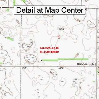  USGS Topographic Quadrangle Map   Forestburg NE, South 