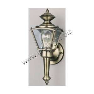  WESTINGHOUSE 66963 1 LT. WALL LANTERN, ANTIQUE SOLID BRASS 