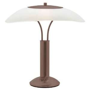   Light Table Lamp in Oil Brushed Bronze with Whit