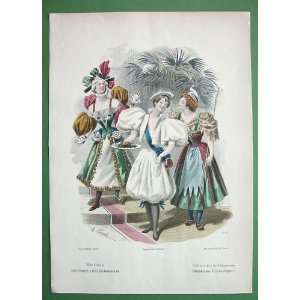 FASHION from Paris France Moniteur des Dames Ladies Jesters Servant 