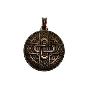 Merowinger Amulett Am Old germanian Symbol, 35 X 35 Mm, Antique Brass 