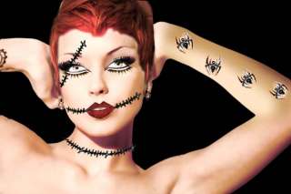 Sally Corpse Dead Girl Zombie Costume Eye Body Makeup  