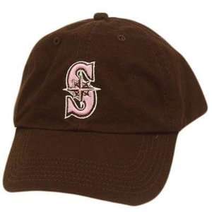  MLB SEATTLE MARINERS BROWN GARMENT WASH COTTON HAT CAP 