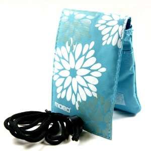  Mobo Blue Teal Smart Mobile Phone Fabric Carrying Purse 