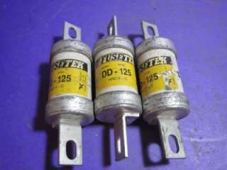 LOT 3 FUSETEK DD 125 HRC II CLASS C 125A FUSE 600VAC TEKELEK CSA 22.2 