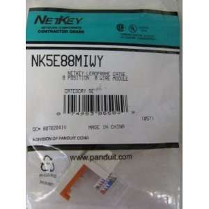  Panduit NetKey NK5E88MIWY Cat5e Jack Module, Off White 