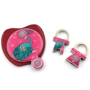 Hot Pink Rhythm Tiger And Trampoling Teal Elephant Soft Case Pocket 