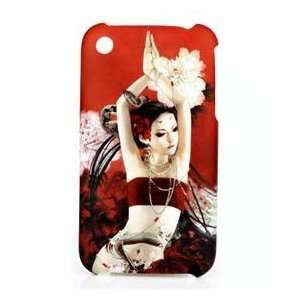  Iphone 3G 3GS Tatto Girl Flower Red + Free Mirror Screen 