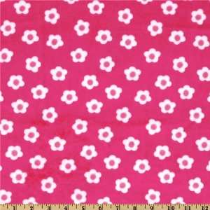 60 Wide Minky Moo Moo Blossom Cuddle Flower Field Fuchsia Fabric By 