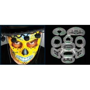   Nixs Collection Sugar Skull #4 Airbrush Makeup Face Template Beauty
