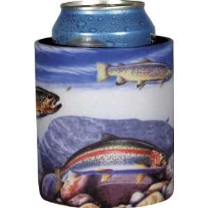  Rivers Edge Trout Stainless Steel Can Cooler Patio, Lawn 